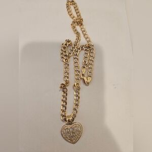 14k yellow gold necklace with heart charm